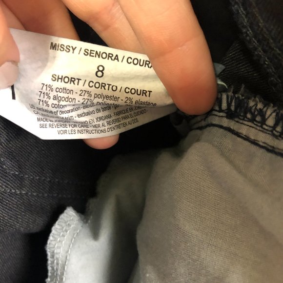 Gloria Vanderbilt Amanda Jeans Size 8S Womens Dark Wash Blue Distressed Hi Rise - Picture 8 of 11